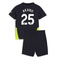 Camisa de Futebol Manchester City Manuel Akanji #25 Equipamento Secundário Infantil 2024-25 Manga Curta (+ Calças curtas)